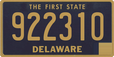 DE license plate 922310