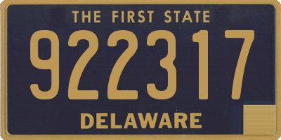 DE license plate 922317