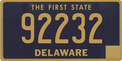 DE license plate 92232