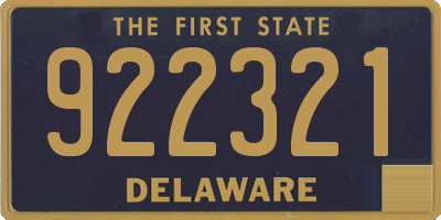 DE license plate 922321