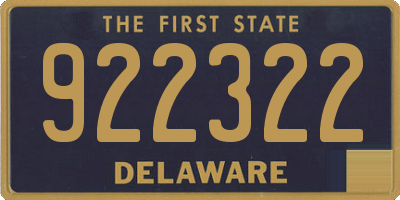 DE license plate 922322