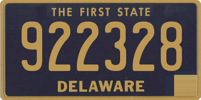 DE license plate 922328