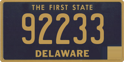 DE license plate 92233