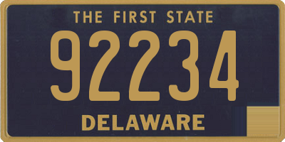 DE license plate 92234