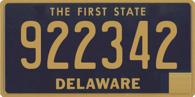 DE license plate 922342