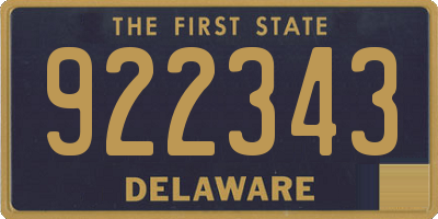 DE license plate 922343
