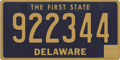 DE license plate 922344