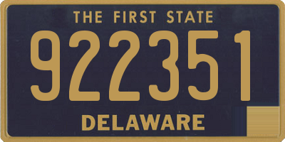 DE license plate 922351