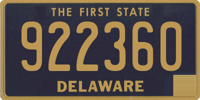DE license plate 922360