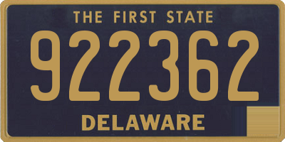 DE license plate 922362