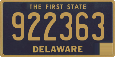 DE license plate 922363