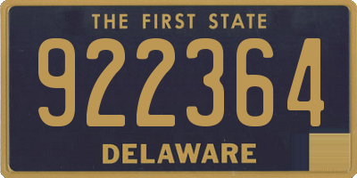 DE license plate 922364