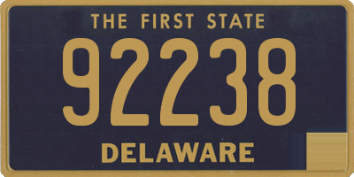 DE license plate 92238
