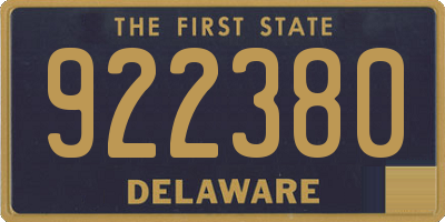 DE license plate 922380