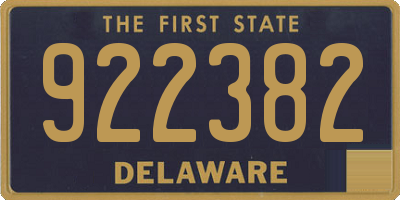 DE license plate 922382