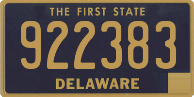 DE license plate 922383