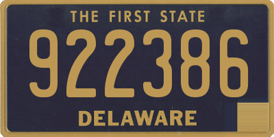 DE license plate 922386