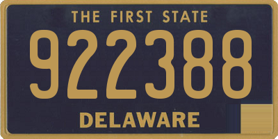 DE license plate 922388