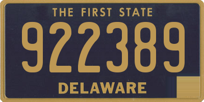 DE license plate 922389