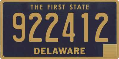 DE license plate 922412