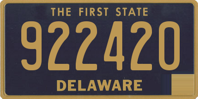 DE license plate 922420