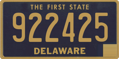 DE license plate 922425