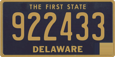 DE license plate 922433