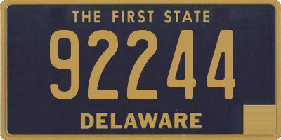 DE license plate 92244