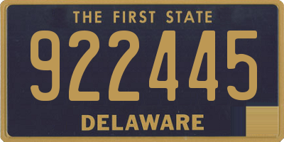 DE license plate 922445