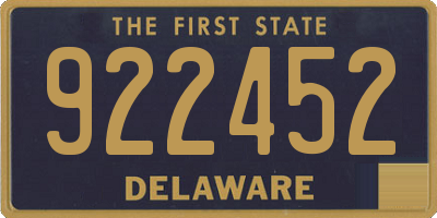 DE license plate 922452