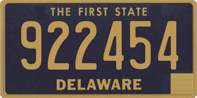 DE license plate 922454