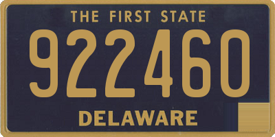 DE license plate 922460