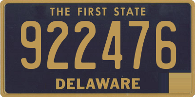 DE license plate 922476