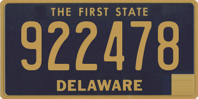 DE license plate 922478