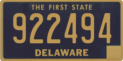 DE license plate 922494
