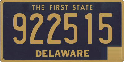 DE license plate 922515