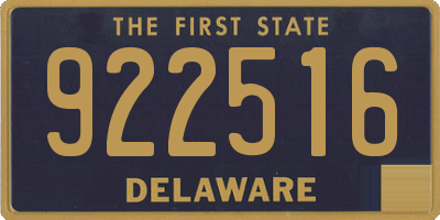 DE license plate 922516