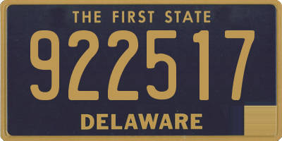 DE license plate 922517