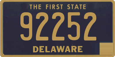 DE license plate 92252