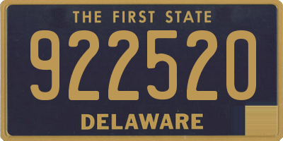 DE license plate 922520