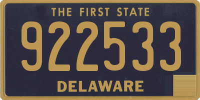 DE license plate 922533