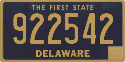 DE license plate 922542