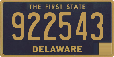 DE license plate 922543