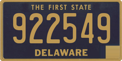 DE license plate 922549