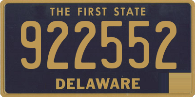 DE license plate 922552