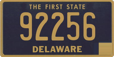 DE license plate 92256