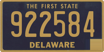 DE license plate 922584