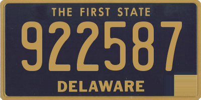 DE license plate 922587