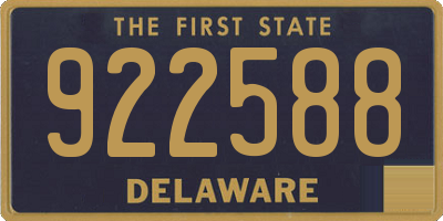 DE license plate 922588