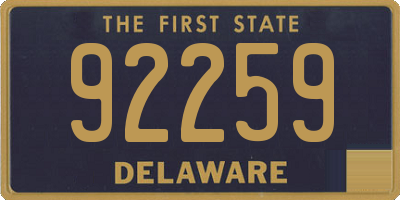 DE license plate 92259